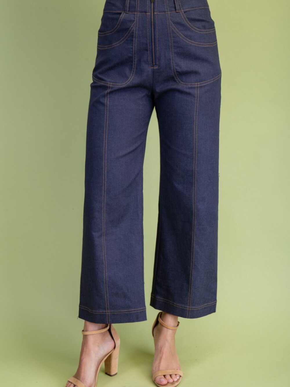 Gigio's Ankle Cropped Exposed Zipper Pants - Picture 6 of 7